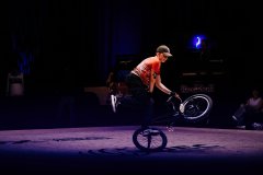 Participants perform at the UEC BMX Freestyle Flatland - European Cchampionships 2024 in Luxembourg City,Luxembourg on November 16,  2024.