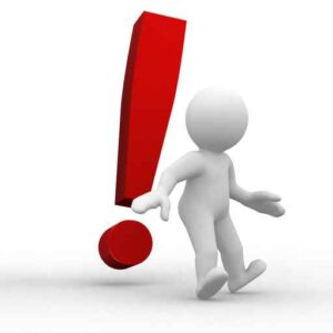 3d human with a red exclamation mark